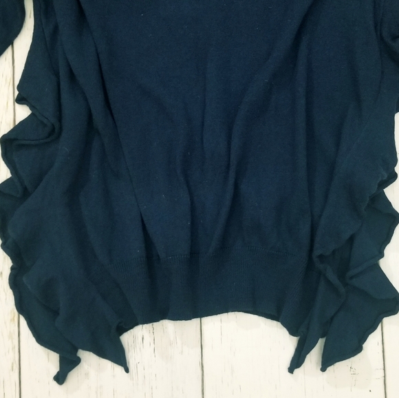 Anthropology Moth Ruffled V-Neck Sweater - Picture 5 of 12